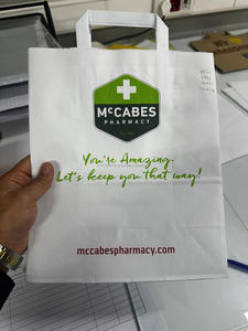 Vente en gros sacs en papier kraft imprimés personnalisés avec poignée torsadée pour les aliments à emporter et emballage cadeau poignée plate disponible en option - Product Image 5