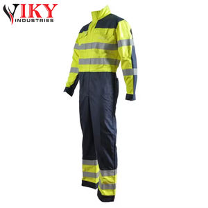Ropa de seguridad, recién llegado, mono de algodón y poliéster, cinta reflectante de alta visibilidad, ropa de trabajo, traje de alta visibilidad de Viky Industries - Product Image 3