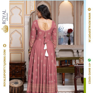 Robe Anarkali indienne de Bollywood, tenue de soirée, Kurti de créateur, présentation de nouvelles robes en rayonne lourde, Supar Dupar, Kurti tendance - Product Image 2
