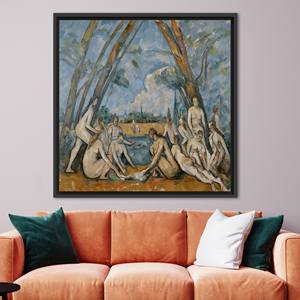 Cezanne's Large Bathers Canvas Print: Elegant Famous Art Decor,Black <b>Framed</b> - Product Image 1
