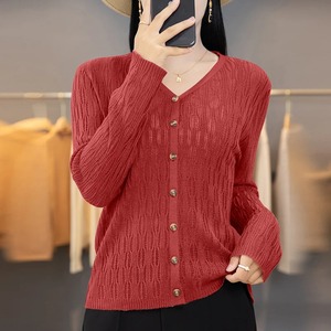 เสื้อสเวตเตอร์ถักสำหรับผู้หญิงเสื้อยืดแขนสั้นผ้าคอตตอนระบายอากาศได้ดีจากสหรัฐอเมริกา - Product Image 3