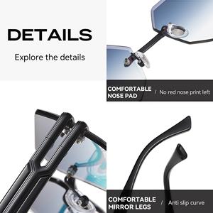 Gafas de Sol Ovaladas Polarizadas con Protección UV400, de Película Gruesa y Colorida, Gafas de Sol de Diseño para Mujer, Gafas de Sol Retro de Metal para Hombre, Gafas de Sol Vintage - Product Image 3