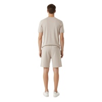 Hochwertige Herren-Sommersets 100% Bambusfaser Gestrickte O-Neck T-Shirts Shorts Nahtlos Verbunden Atmungsaktiv Digital HIGH STREET