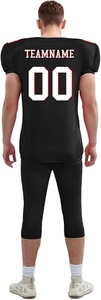 Ensemble de maillot et short de football américain entièrement sublimé sur mesure, respirant, grande taille, vêtements pour adultes, séchage rapide, devant et dos - Product Image 4