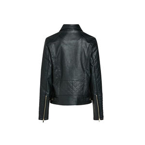 Vestes en cuir décontractées pour femmes en cuir de vache d'hiver, couleur noire, vestes de moto pour femmes, design personnalisé, hauts en cuir pour femmes, manteaux - Product Image 6