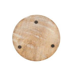 Dessous de plat en bois d'acacia simple et élégant en brun foncé pour forme hexagonale et poignée et vente couleur bois naturel - Product Image 5