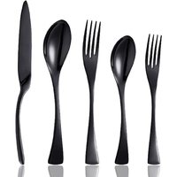 Couverts en acier inoxydable au design moderne, cuillère, fourchette, couteau, poignée en bambou, ensemble de couverts de mariage avec boîte à cadeaux pour les fêtes