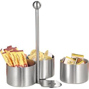 Esmeyer BOSTON Serving Set-3 Bowls with Holder <b>Brushed</b> Stainless Steel 4-Piece Set - Product Image 1