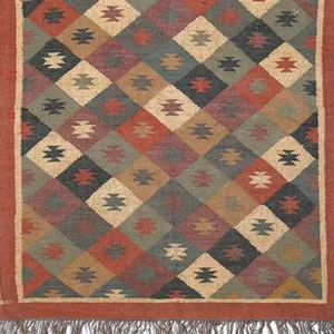 キリムエリアラグボヘミアンアクセントノルディックオリエンタルホームリビングカーペットヴィンテージ伝統的な装飾的な手作り手織り手織り