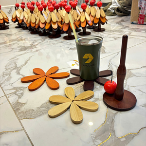 Wooden Tree Coaster Handcrafted Wood Tabletop Trivet For Kitchen Use Vietnam By 99 Gold Data - Ms Violet - Product Image 4