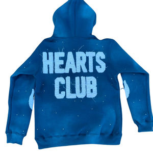 Nouvelle qualité hommes détresse broderie soleil fondu lavage à l'acide avec strass sérigraphie sweats à capuche disponibles en DTF DTG 100% coton - Product Image 2