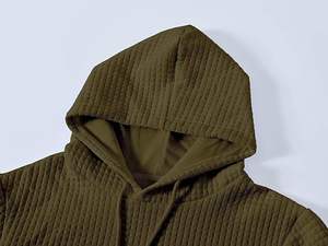 Sudaderas con Capucha Personalizadas al por Mayor para Hombre, con Logotipo, Tejido Jacquard Sólido, 100% Poliéster, Teñidas, de Secado Rápido, Forradas, para Invierno - Product Image 3