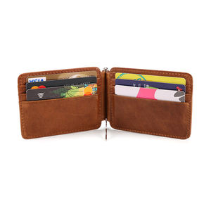 Wholesale Custom High Quality Crazy Horse Genuine Leather Men's <b>Long</b> Clutch <b>Bag</b> Large Capacity Cards Wallets - Product Image 2