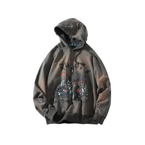 เสื้อสเวตเตอร์มีฮู้ดสำหรับผู้หญิงเสื้อสเวตเชิ้ตมีฮู้ดทรงหลวมสไตล์เกาหลีสำหรับ100% ผ้าฝ้ายปักโลโก้ได้ตามต้องการ - Product Image 5