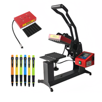 Presse à chaleur numérique 3 en 1 pour casquettes, étiquettes, marqueurs et stylos, presse à transfert de chaleur multifonction