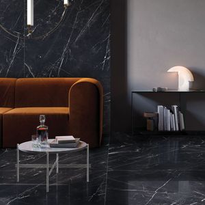 Azulejo de mármol negro moderno con vetas blancas, superficie pulida para pared y suelo de sala de estar - Product Image 1