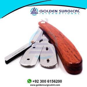 Navaja de Afeitar Recta Plegable Personalizable de Acero Inoxidable Negra, Marca Privada y Envío Directo - Product Image 2