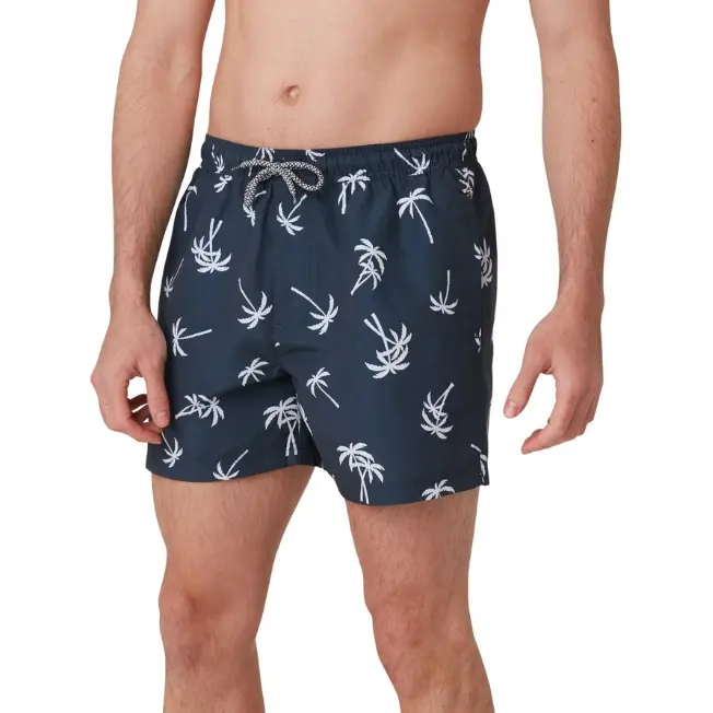 Pantalones cortos de playa con estampado elástico para hombre, ropa de baño informal de alta calidad, con estampado personalizado, producto en oferta