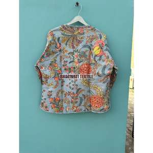 Nouveau Style manteau réversible à la main poche veste Floral bloc imprimé matelassé coton femmes vestes Floral Style bohème veste - Product Image 2