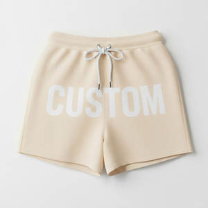 Pantalones Cortos Deportivos Casuales para Hombre con Logotipo Personalizado Bordado - Tela Satinada, Cintura Alta, Cierre con Cordón, Secado Rápido para Deportes y Gimnasio - Product Image 1