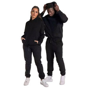 2026 Crazymaker Premium Custom 100% Cotton Plain Tracksuit Men Jogging Hoodie Sweat Suits Blank 2 Piece Set Tracksuit Sets - Product Image 1