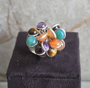 Anillo de Piedras Preciosas Múltiples para Mujer, Personalizado al por Mayor, con Engaste de Bisel Hecho a Mano, Regalo de Compromiso, OEM, Fiestas, Aniversarios - Product Image 2