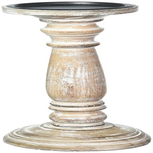 Soporte de vela de madera para velas de cera de Pilar Soporte sin llama desgastado Fiesta DE BODA Regalo para el hogar Calvin Artesanía - Product Image 1