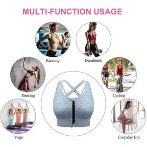Ropa de entrenamiento Ropa Conjunto de sujetador Sujetador sin costuras para mujer Más vendidos Alta calidad Precio barato Sujetador de mujer Zip Up Sin tirantes Cómodo - Product Image 6