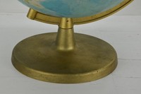 Globe terrestre décoratif vintage Art Déco en métal fait main, grand modèle pour l'apprentissage de la géographie, idéal pour la maison et le bureau