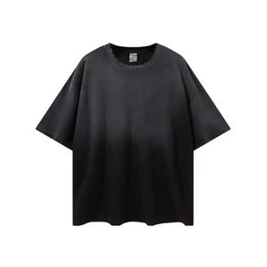 เสื้อยืดผ้าแห้งเร็วของผู้ชายเสื้อยืดผ้าฝ้ายโอเวอร์ไซซ์ผ้าเปียกซักได้กำหนดเอง260Gsm ล่วงหน้า - Product Image 2