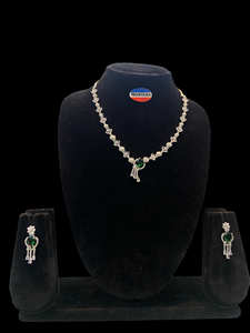 Ensemble de colliers américains Diamond AD PLAQUÉ RHODIUM Colliers de mode - Product Image 4