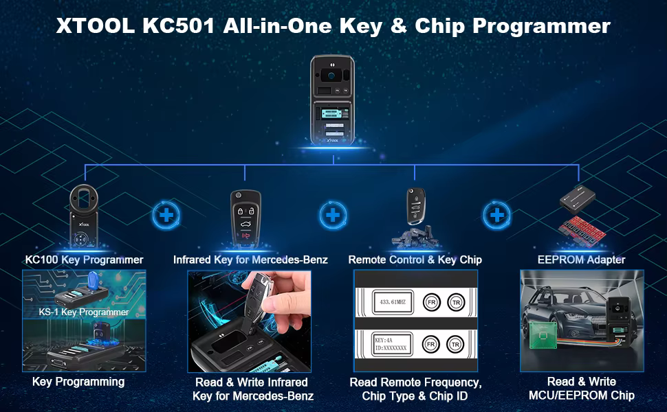 XTOOL KC501 Car Key Programmer (Used) - Read/Write EEPROM/MCU For Benz, Works With XTOOL Scanners