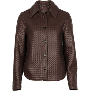 2024 Hot Selling Unique <b>Leather</b> <b>Jackets</b> <b>Jacket</b> <b>Leather</b> Woman Checkerboard <b>Leather</b> <b>Jacket</b> - Product Image 2
