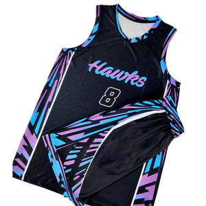 New Design <b>Basketball</b> Uniforms Hot Selling <b>Basketball</b> Wear <b>Kids</b> Quick Dry Sublimated <b>Basketball</b> Uniform Set - Product Image 1