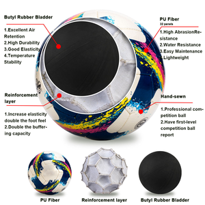 Uniswift Mejor Fabricante Balón de Fútbol Cosido a Mano Tamaño 5 OEM Diseño Profesional PU de Alta Calidad para Partido de Fútbol - Product Image 2