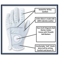 Gants de golf en cuir Cabretta gaucher de qualité supérieure Logo personnalisé Gants de golf de qualité élégante