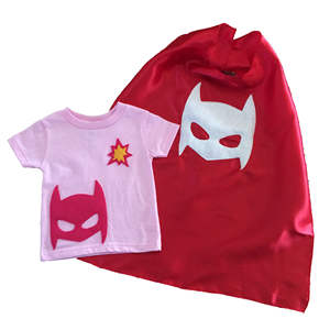 Conjunto de Camiseta y Capa de Superhéroe en Rojo, Producto de Uso Especial - Pow - Product Image 2
