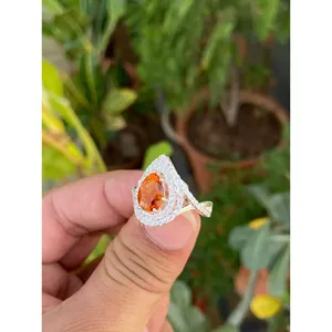 Natural Honey Citrine Pear Cut <b>Ring</b> 925 Sterling Silver Handmade Gemstone Jewelry Wholesale Supplier - Product Image 2