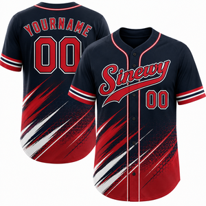 Maillot de baseball pour homme Sinewy, grande taille, personnalisable avec nom et numéro brodés, imprimé, anti-humidité, manches courtes, coupe classique, pour tous - Product Image 1