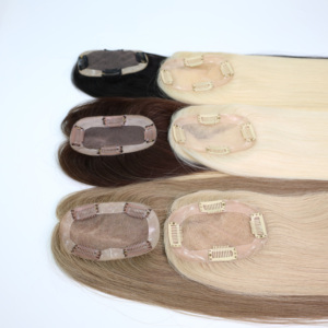 Wholesale Luxury Quality Human Hair Extension Mono TOPPER 3x5 Human Hair Extension Virgin Human Hair Extension - Product Image 3