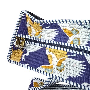100% Indian Handblock Printed Eco-Friendly Shoulder <b>Tote</b> <b>Bag</b> for Women Swan Printed 100% Cotton Material - Product Image 5