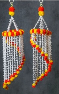 Candelabro de caléndula con forma de anillo, tubo de flores artificiales, rosa, Jhoomar Lilly para Balcón de boda y decoración de templo - Product Image 2