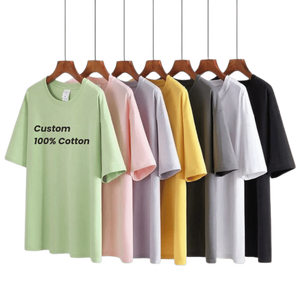 ผู้ผลิตเสื้อยืด ผ้าฝ้าย 100% เสื้อยืดฤดูร้อน สั่งซื้อจำนวนมาก บริการ OEM/ODM เสื้อยืดทรงโอเวอร์ไซส์ พิมพ์ลาย ขายส่ง - Product Image 1