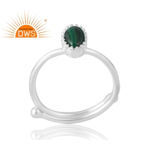 Hot Selling 925 Sterling Silver Natural <b>Malachite</b> Gemstone Ring Custom Jewelry For Women Gift For Her - Product Image 1