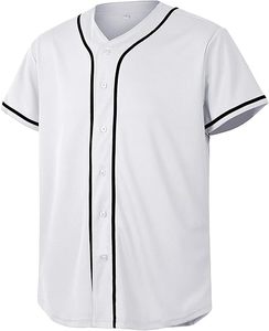 Maillot de baseball boutonné décontracté personnalisé pour hommes respirant à manches courtes sport d'équipe actif uniforme Design Set Style - Product Image 1