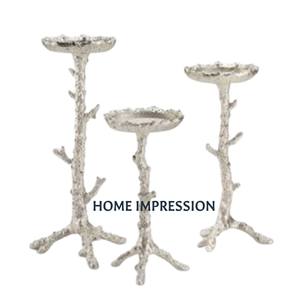 Bougeoir standard de support de concepteur d'arbre fait à la main argent Ware bougeoir en aluminium de qualité supérieure pour une utilisation en intérieur - Product Image 1