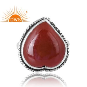 Meilleure vente 925 Sterling vente naturelle rouge Onyx bague en pierres précieuses fabricant de bijoux personnalisés - Product Image 2