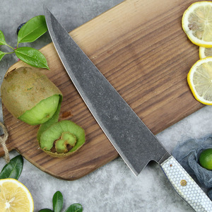 Venta al por mayor pedidos a granel personalizados OEM ODM servicio Venta caliente cuchillo de chef de acero con mango de malla de aluminio de resina cuchillo de cocina - Product Image 2