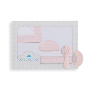 Parure de lit bébé 3 pièces en coton 100% - Modèle nuage - Motif uni - Drap bébé tissé - Product Image 1