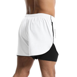 High Quality Customized Fitness Gym Running <b>Shorts</b> for Men Front Logo Canvas Quick Dry Breathable <b>Woven</b> Mid Waist - Product Image 3